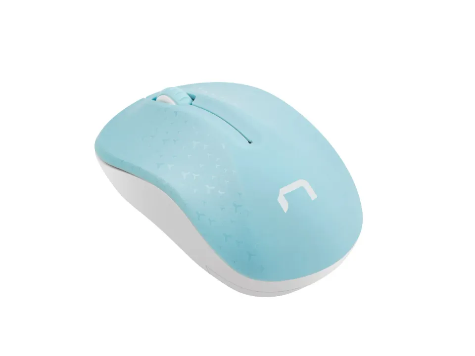 Natec optická myš TOUCAN/1600 DPI/Cestovní/Optická/1 600 DPI/Bezdrátová USB/Bílá-modrá