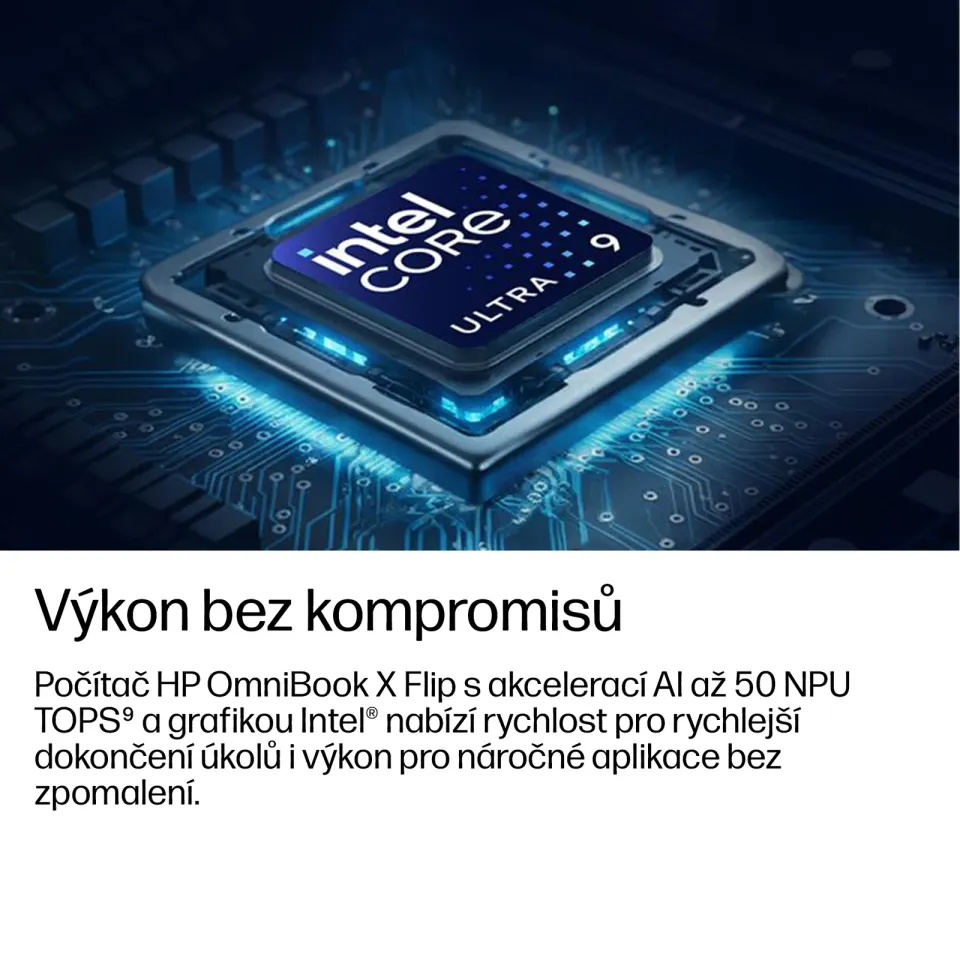 NTB HP OmniBook X Flip NG AI PC 16-cb0072ncx,Ultra 9 386H (16C) 50 NPU TOPs,50 TOPS,Touch/16.0" 3K,32GB,Win11 Pro,2Y