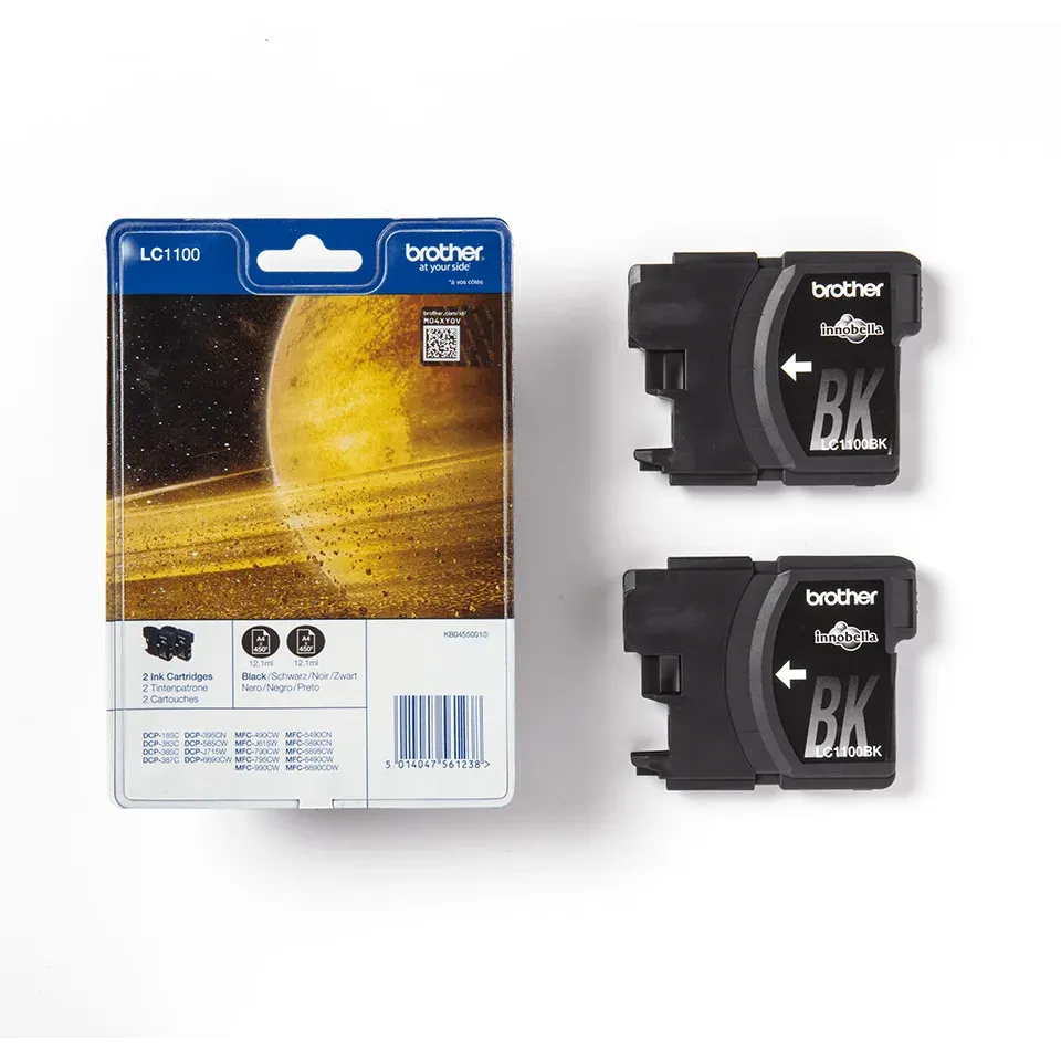 BROTHER inkoustová náplň LC-1100 BKBP2/ multipack/ 2x černá
