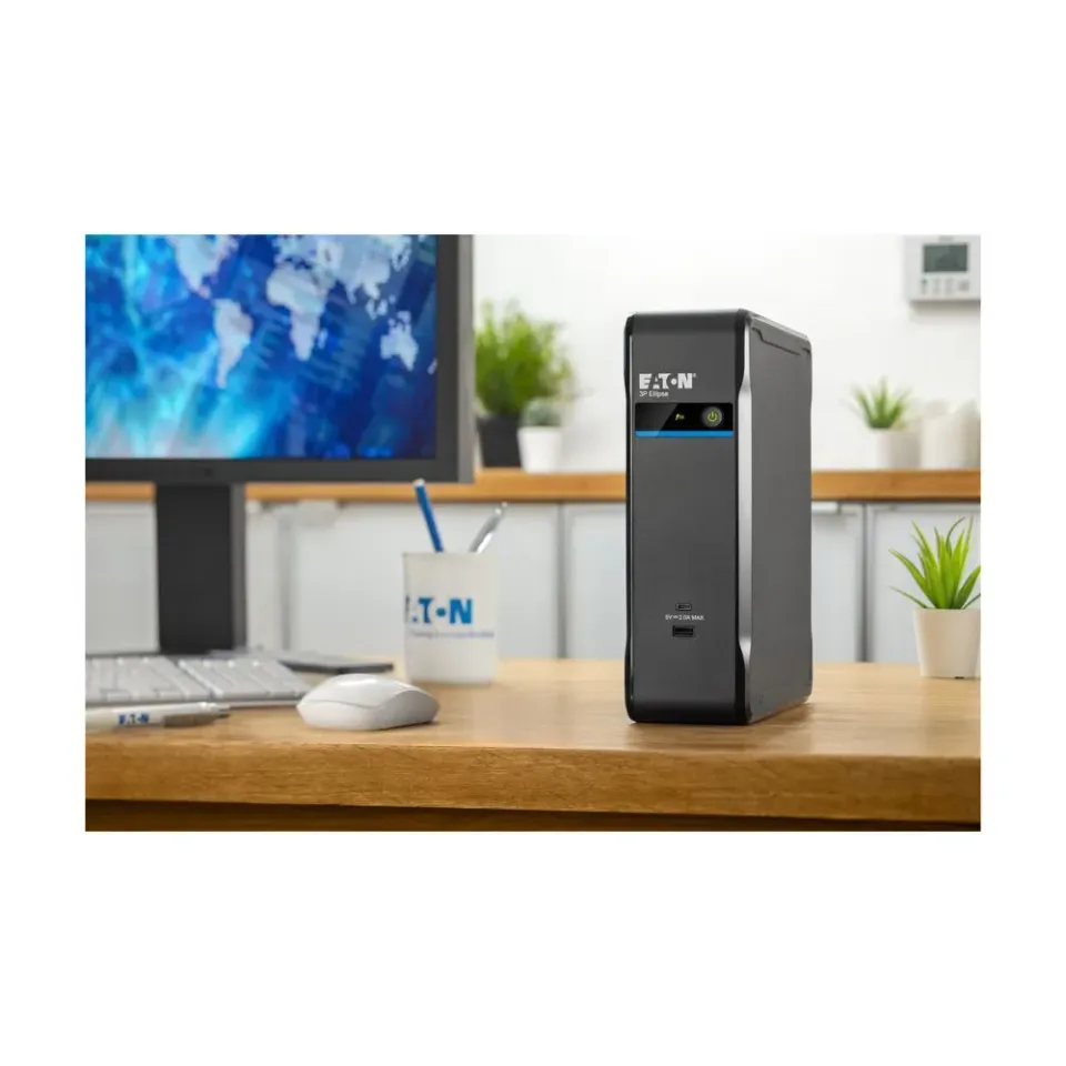 Eaton 3P Ellipse UPS USB FR, 700VA, 420W, Vstup: C14, Výstupy: (3) Typ E, (1) Pouze přepěťová ochrana Typ E, USB nabíj