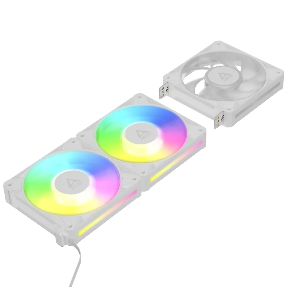 ARCTIC BioniX P12 A-RGB value pack (3ks) ventilátor – 120 mm, bílý