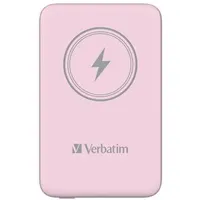 VERBATIM Powerbanka Charge 'n' Go, Magnetická, 10000 mAh, USB-C, Růžová