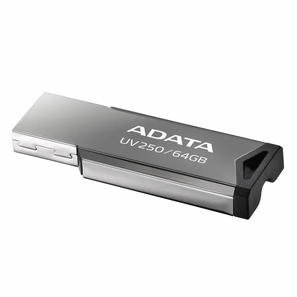 ADATA Flash Disk 64GB UV250, USB 2.0 Dash Drive, stříbrná