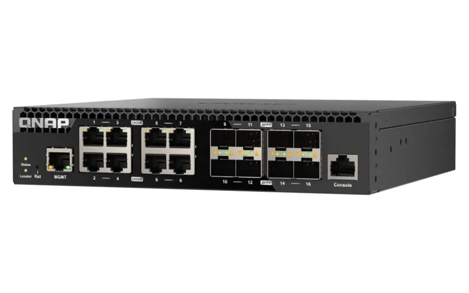 QNAP řízený switch QSW-M3212R-8S4T (4x 10GbE porty + 8x 10G SFP+ porty, poloviční šířka)