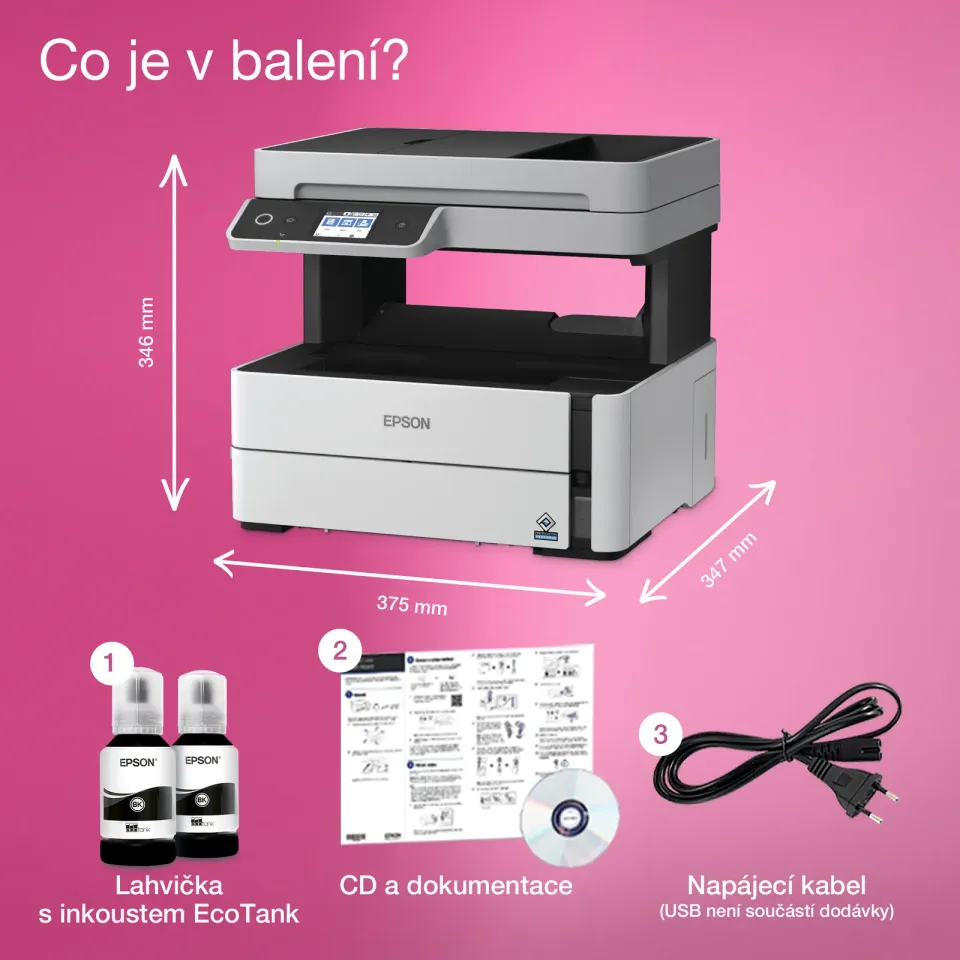 EPSON EcoTank M3170 - A4/39ppm/1ink/USB/LAN/Wi-Fi/Duplex