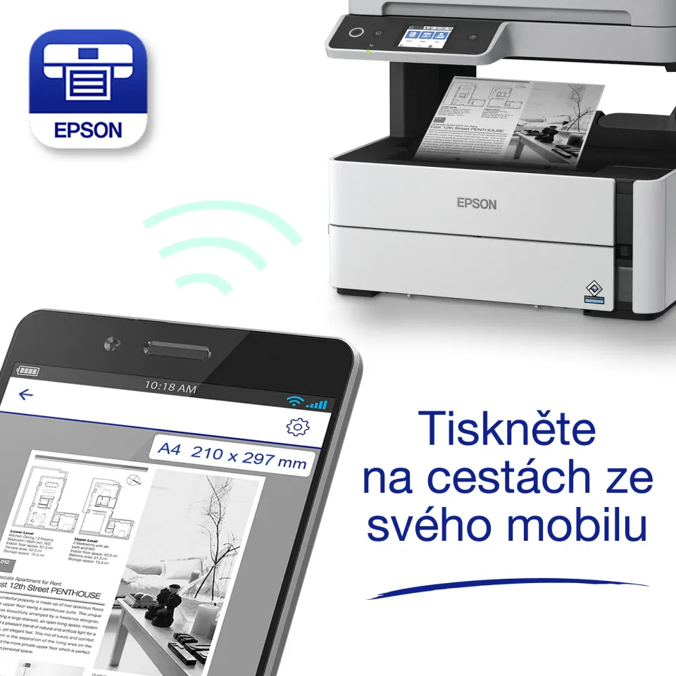 EPSON EcoTank M3170 - A4/39ppm/1ink/USB/LAN/Wi-Fi/Duplex