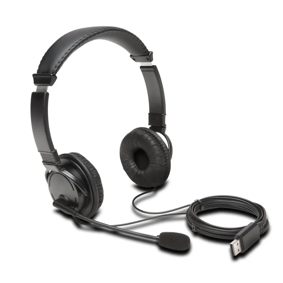 KENSINGTON USB Hi-Fi sluchátka s mikrofonem a ovládáním hlasitosti
