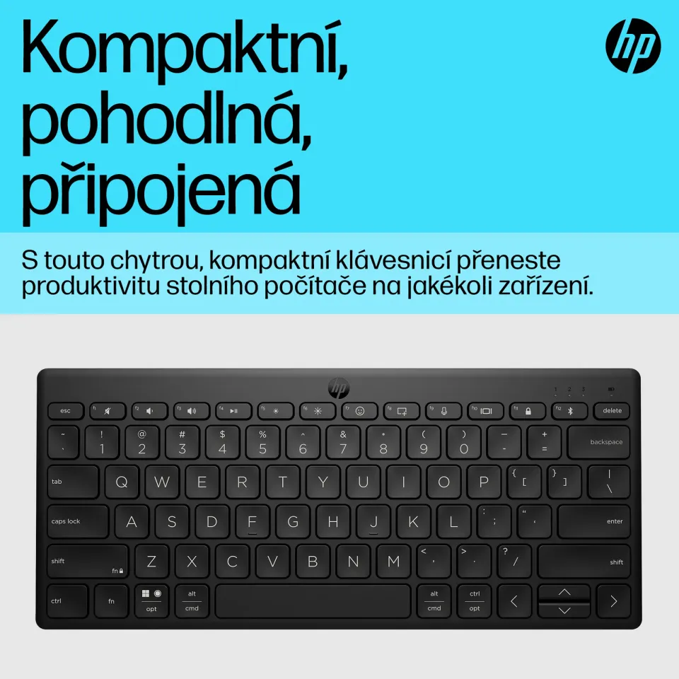 HP 350 BLK Compact Multi-Device Keyboard - klávesnice