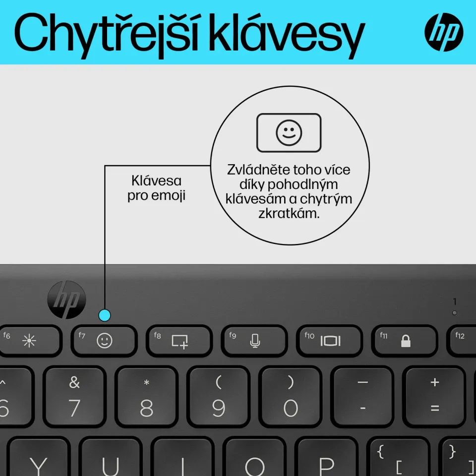HP 350 BLK Compact Multi-Device Keyboard - klávesnice