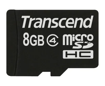 Transcend 8GB microSDHC (Class 4) paměťová karta (bez adaptéru)