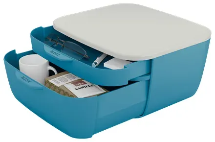 LEITZ Zásuvkový box Cosy, klidná modrá