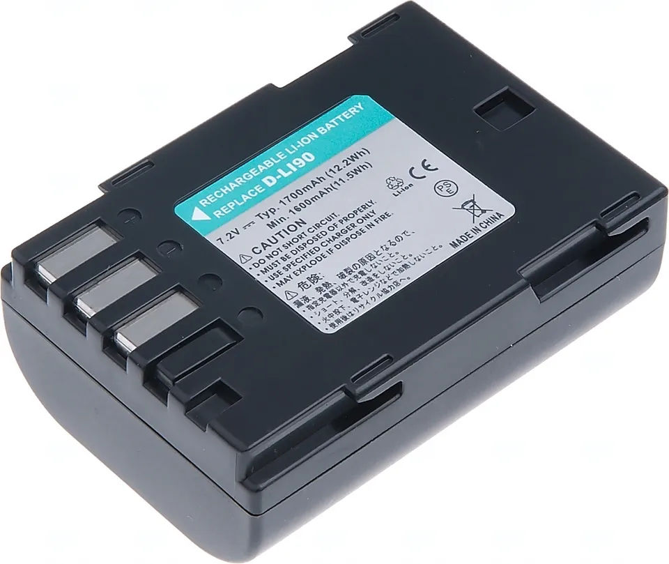 Baterie T6 Power pro Pentax D-Li90, 1620mAh, 11,7Wh