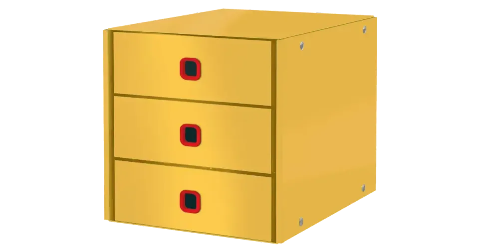 LEITZ Zásuvkový box Click&Store COSY, 3 zásuvky, teplá žlutá