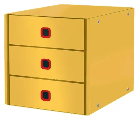 LEITZ Zásuvkový box Click&Store COSY, 3 zásuvky, teplá žlutá