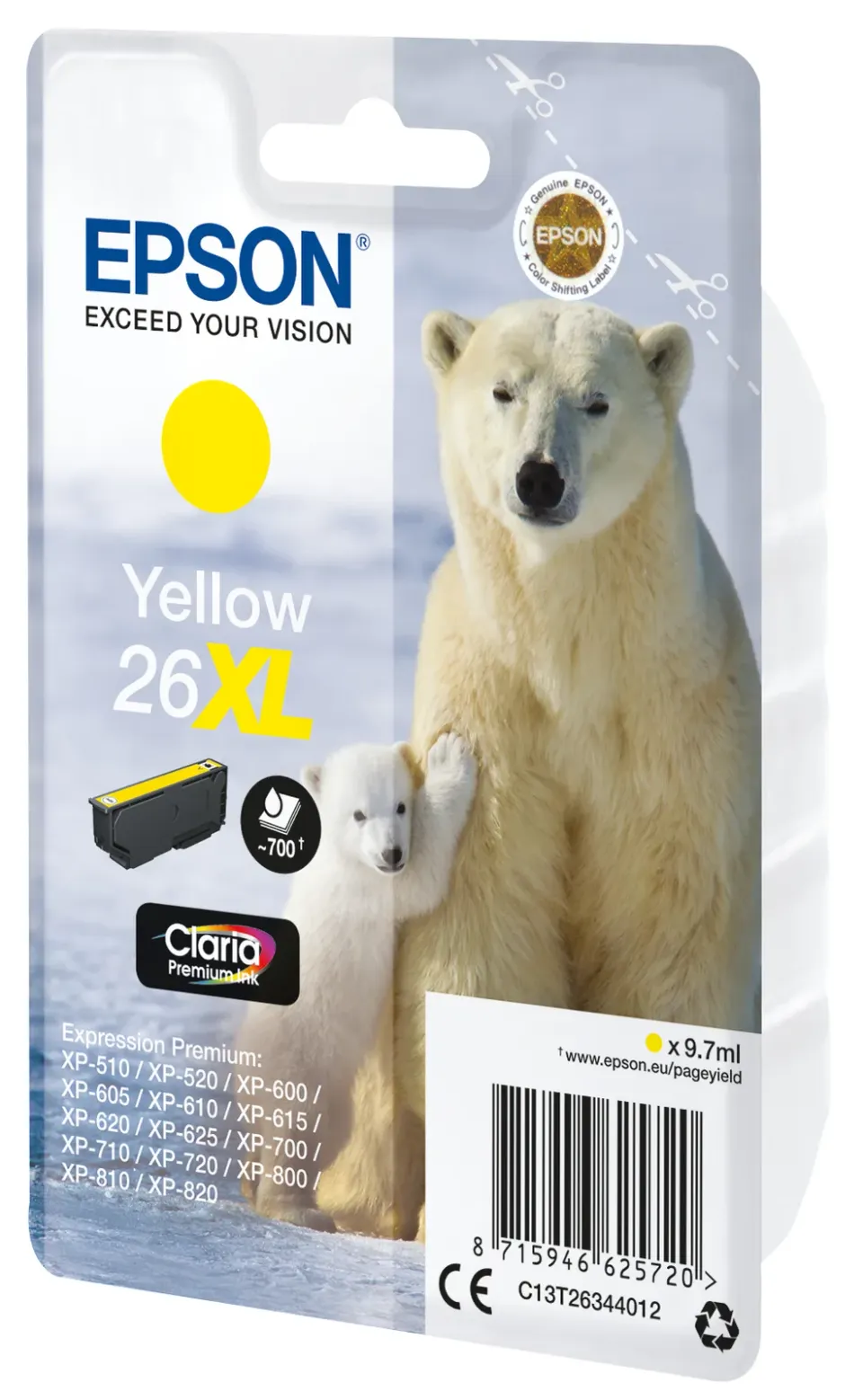 EPSON cartridge T2634 yellow (lední medvěd) XL