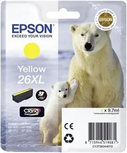 EPSON cartridge T2634 yellow (lední medvěd) XL