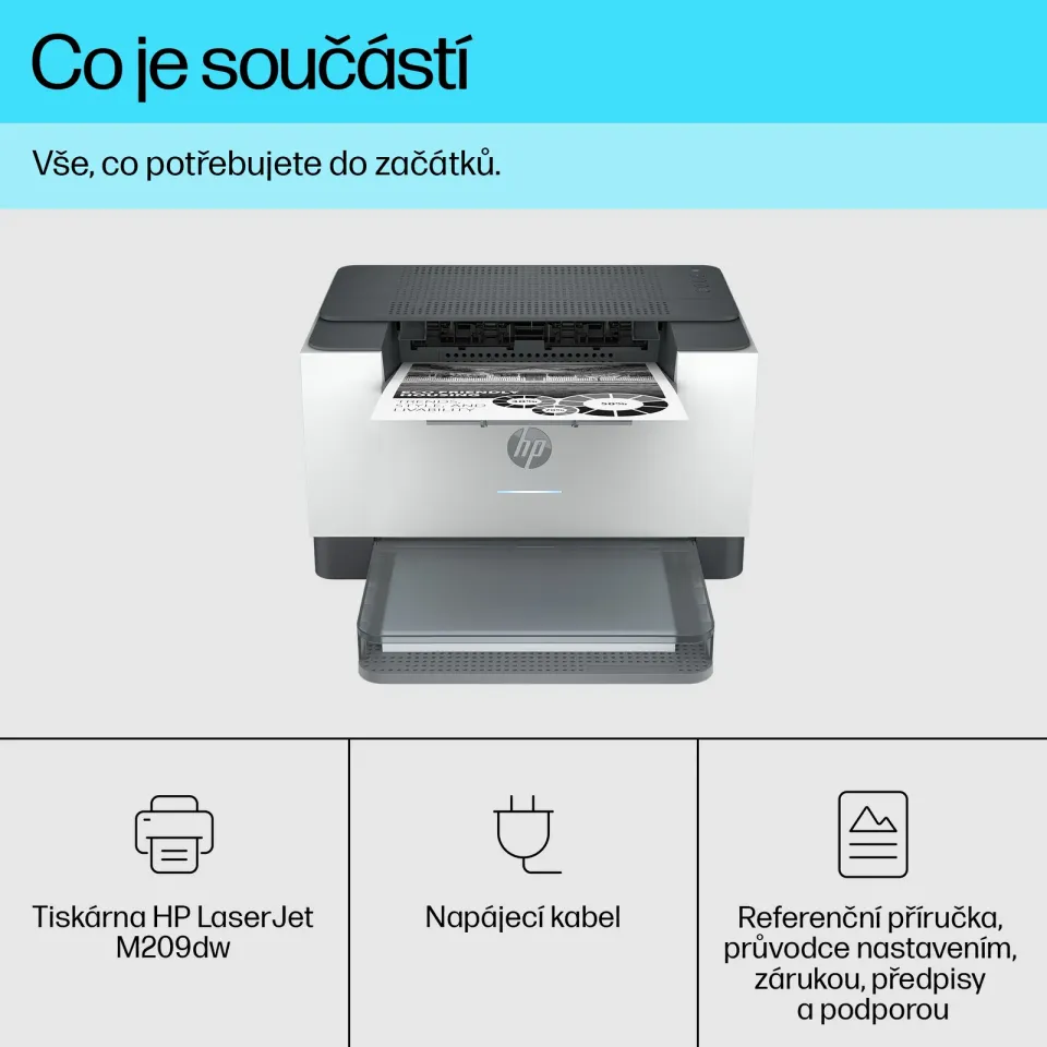 HP LaserJet M209dw, A4 tiskárna, USB2.0+LAN RJ45+WIFI+BT, 29ppm, duplex