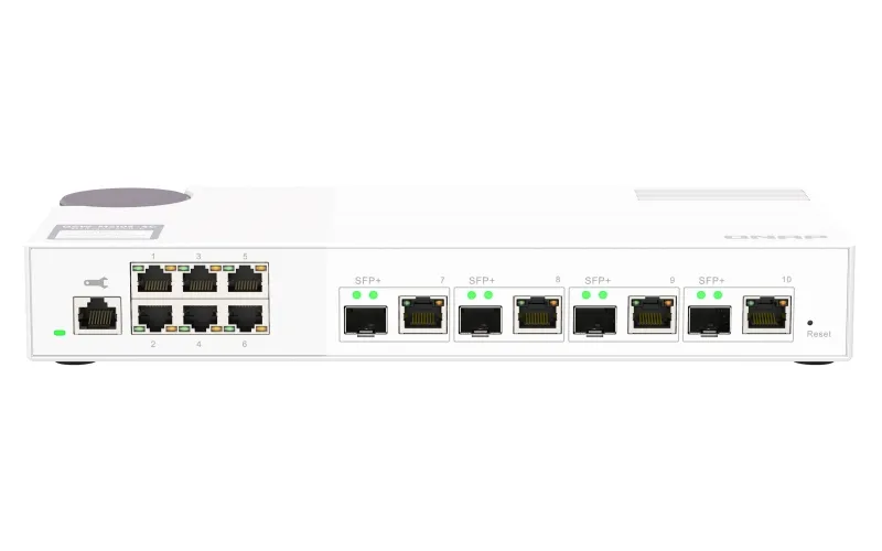 QNAP řízený switch QSW-M2106-4C (6x 2,5GbE RJ45 a 4x kombinované 10GbE SFP+ / 10GbE RJ-45)