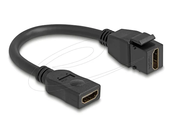 Delock Keystone modul Kabel HDMI samice na samici 8K 60 Hz 20 cm, černý