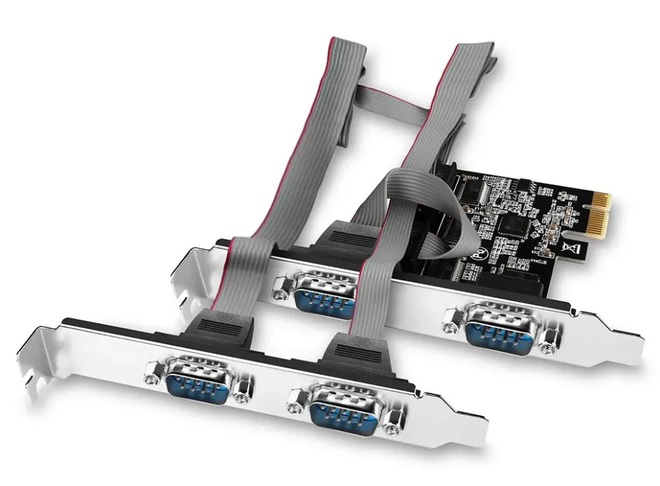 AXAGON PCEA-S4N, PCIe řadič - 4x sériový port (RS232) 250 kbps, vč. LP