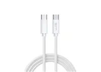 WG - Datový kabel Type-C (male) na Type-C (male), 1 metr, 3 A, cotton ECO, bílá