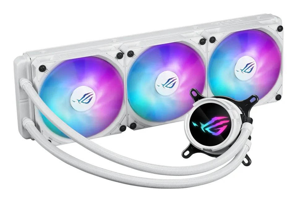 ASUS vodní chladič CPU AIO ROG STRIX LC III 360 ARGB WHITE, 3x120mm, LGA1851, AM5