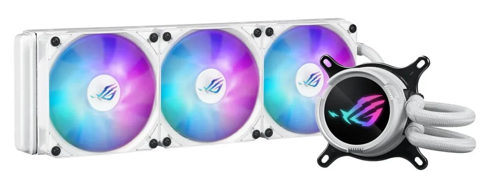 ASUS vodní chladič CPU AIO ROG STRIX LC III 360 ARGB WHITE, 3x120mm, LGA1851, AM5