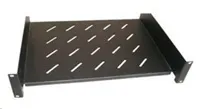 XtendLan 19" police s perforací 2U/280mm, nosnost 45kg, černá