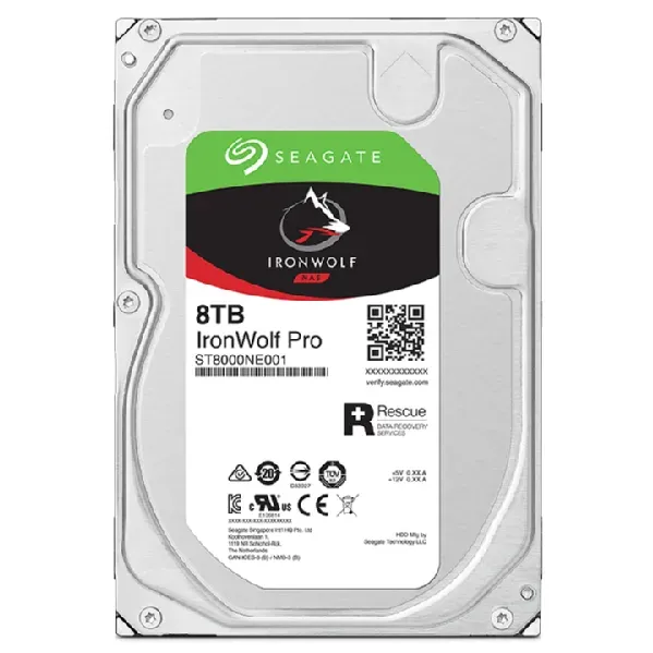 SEAGATE ST8000NT001 hdd IronWolf PRO 8TB CMR 7200rpm 256MB NAS HDD 24x7 255MB/s 3.5 RAID SATA3-6Gbps