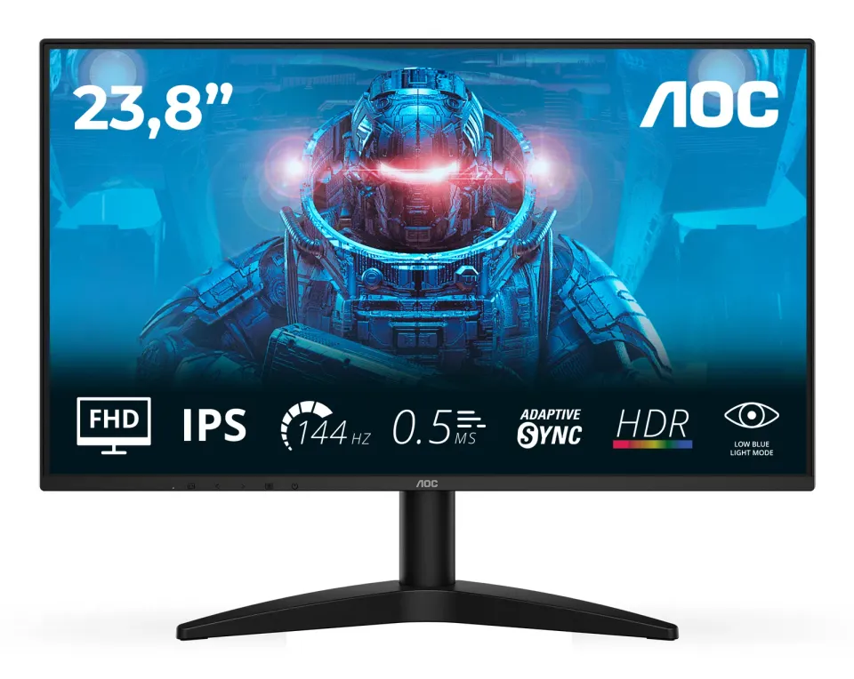 AOC LCD herní 24B36X 23,8" IPS/1920x1080@144Hz/0,5ms/300cd/HDMI/DP/VESA