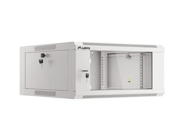 LANBERG Nástěnná jednodílná skříň 19", 4U 570x600 snadná a rychlá montáž (v rozl (WFFA-5604-10S)