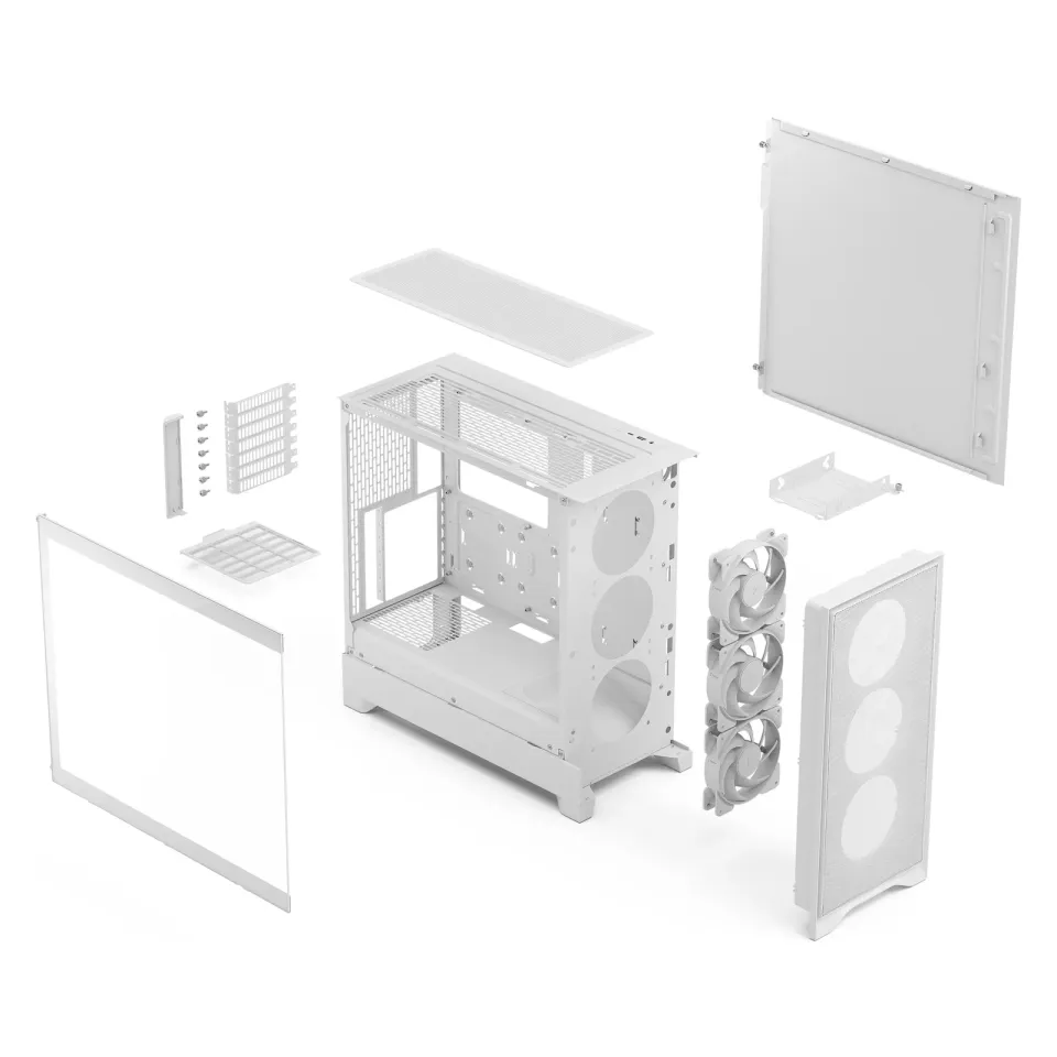 Fractal Pop 2 Air/Midi Tower/Transpar./Bílá