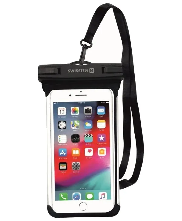 Swissten vodotěsné pouzdro waterproof černé