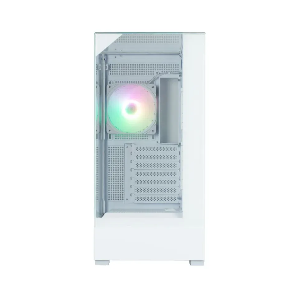 Zalman skříň P40 Prism / miniIT / 120mm ARGB fan / 2xUSB 3.0 / USB-C / panoramatická / bílá