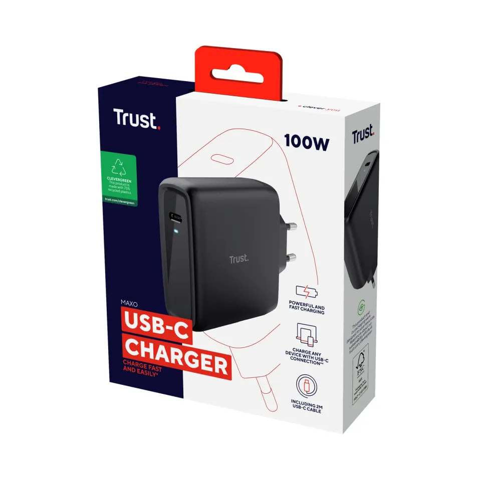 TRUST Maxo 100W USB-C Charger ECO