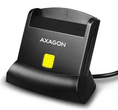 AXAGON CRE-SM2, USB externí čtečka 4-slot Smart card/ID card (eObčanka) + SD/mic