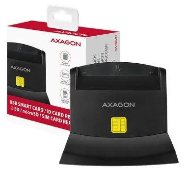 AXAGON CRE-SM2, USB externí čtečka 4-slot Smart card/ID card (eObčanka) + SD/mic