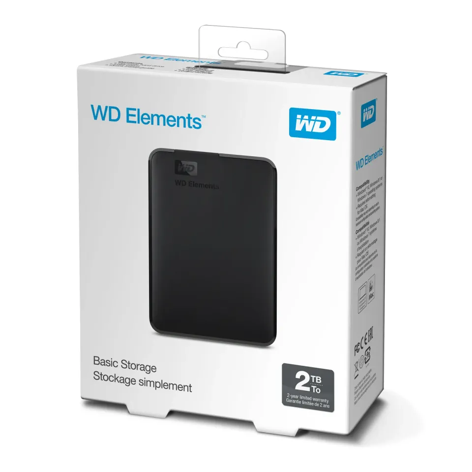 WD Elements Portable 2TB Ext. 2.5" USB3.0, Black