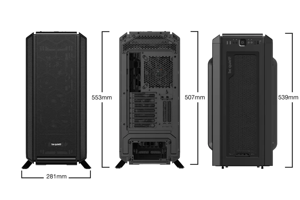 Be quiet! skříň SILENT BASE 802 / MidT / bez zdroje / 1x USB-C + 2x USB3.0 / regulátor otáček / černá