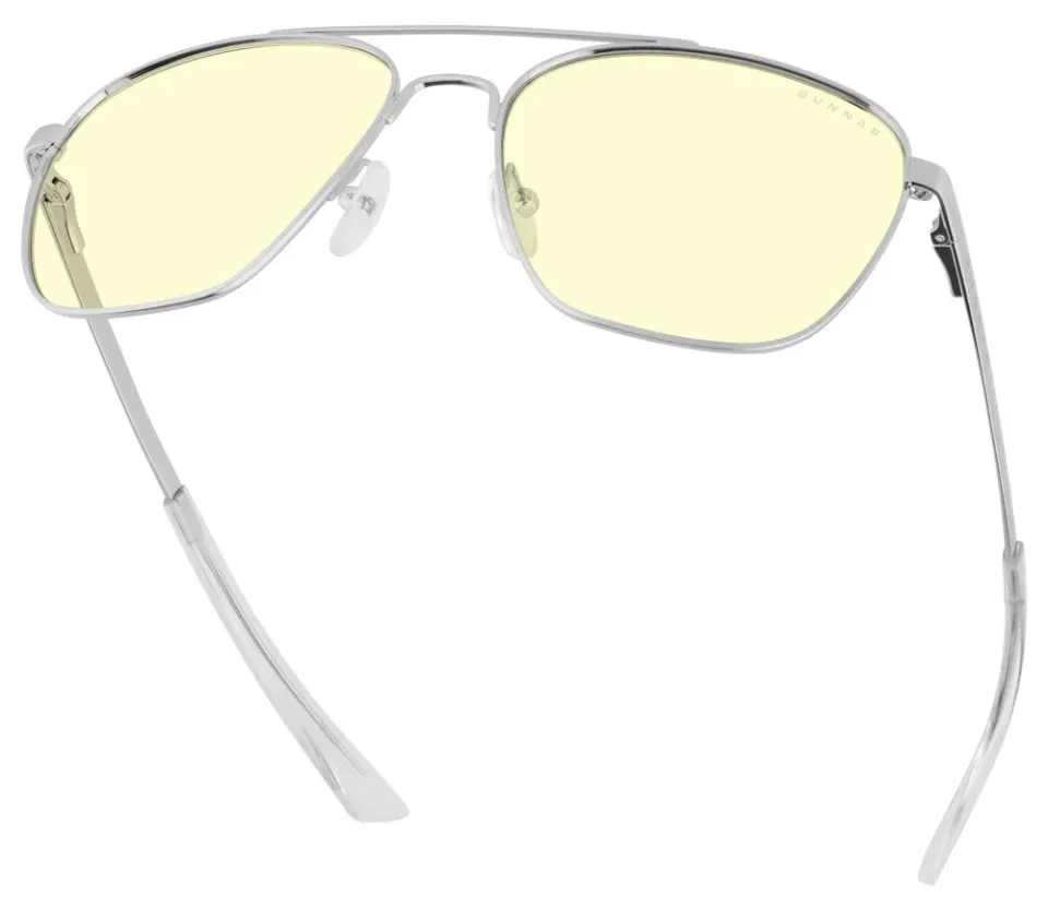GUNNAR kancelářske/herní brýle MUSTANG CHROME jantarová skla BLF 65 GUNNAR focus