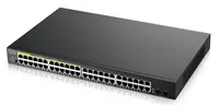Zyxel GS1900-48HP v2 50-port Gigabit Web Smart PoE switch, 48x gigabit RJ45 (z toho 24x PoE), 2x SFP, PoE budget 170W