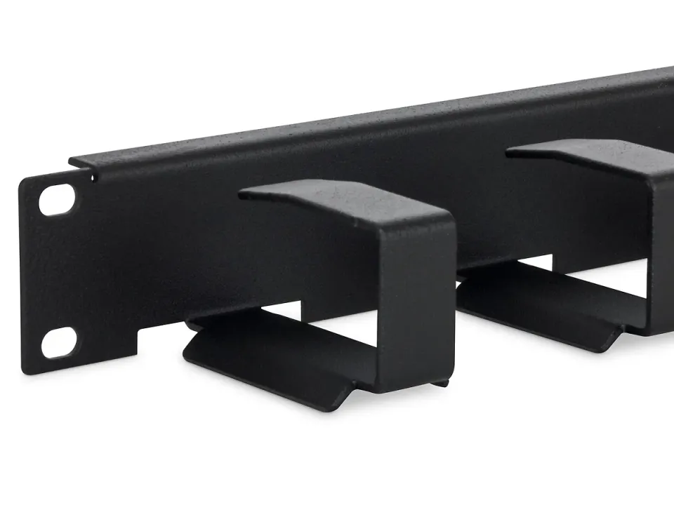 TRITON 19" vyvazovací panel 1U, 6x vyvazovací háček 70x27 mm, černý