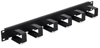 TRITON 19" vyvazovací panel 1U, 6x vyvazovací háček 70x27 mm, černý