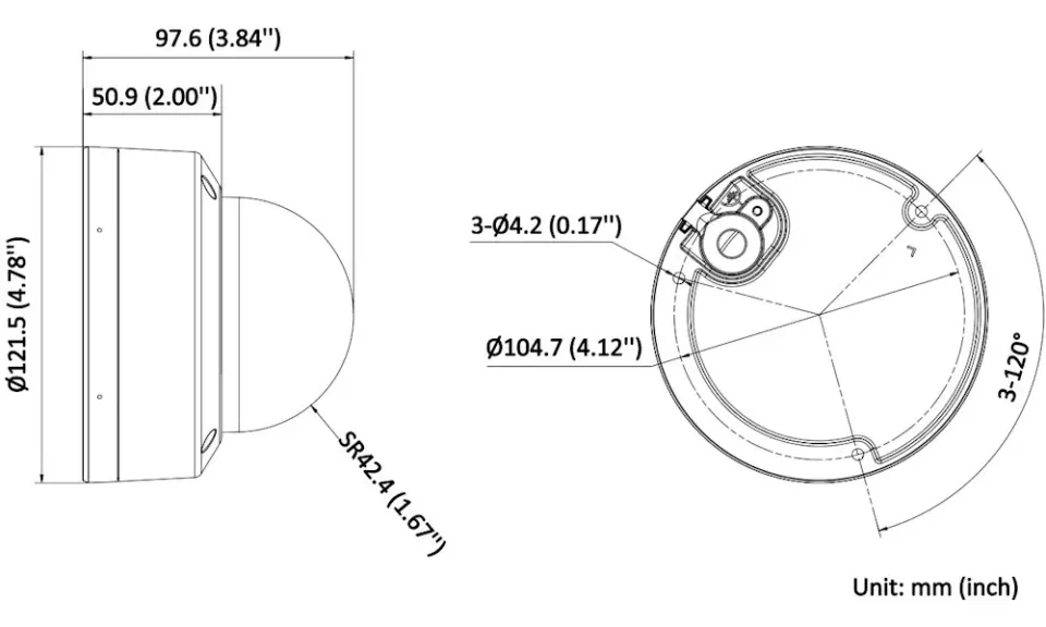 Hikvision DS-2CD1147G3-LIU(2.8mm) 4MPix IP Dome ColorVu 3.0 kamera, LED/IR 30m, mikrofon, IP67
