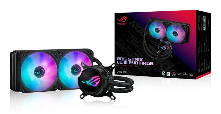 ASUS vodní chladič CPU AIO ROG STRIX LC III 240 ARGB, 2x120mm, LGA1851, AM5