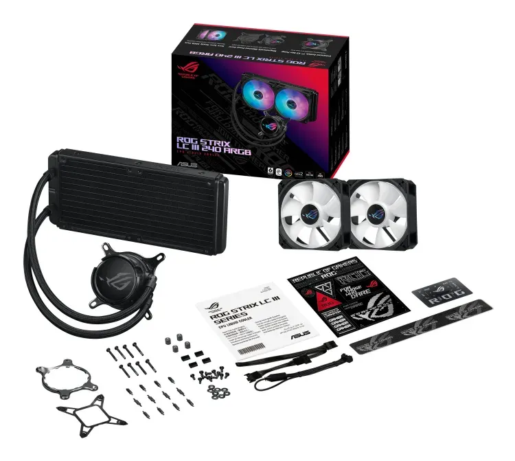 ASUS vodní chladič CPU AIO ROG STRIX LC III 240 ARGB, 2x120mm, LGA1851, AM5