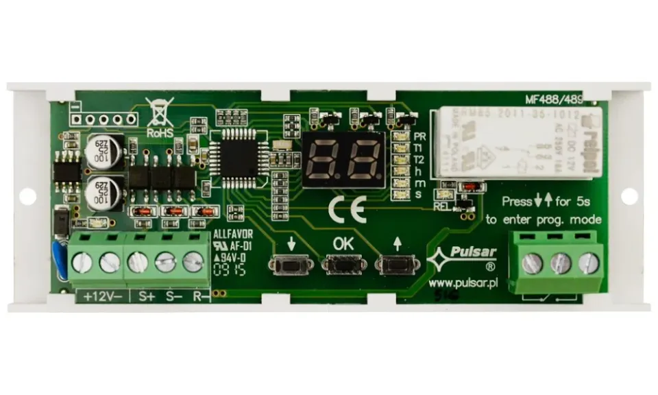 PULSAR 12V releový modul s časovým spínačem