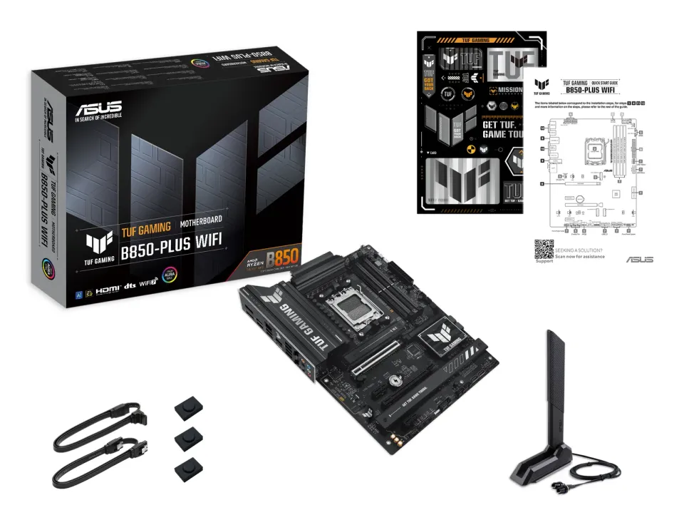ASUS MB Sc AM5 TUF GAMING B850-PLUS WIFI, AMD B850, 4xDDR5, 1xDP, 1xHDMI, WiFi, ATX