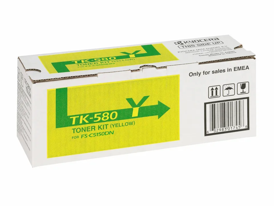 Kyocera toner TK-580Y/ FS-C5150DN/ 2 800 stran/ Žlutý