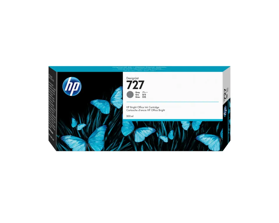HP F9J80A náplň č.727 gray velká 300ml šedá (designjet T1500, T920, T2500)